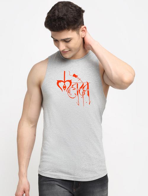 men typographic printed vest - 20965732 - Very Small Image - 1