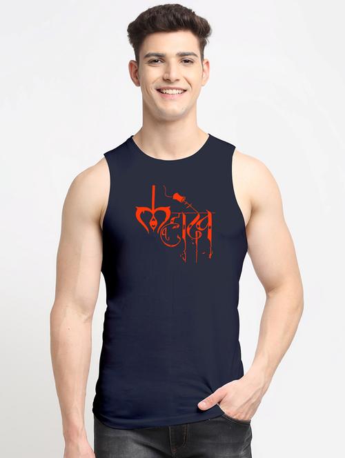 men typographic printed vest - 20965734 - Very Small Image - 1