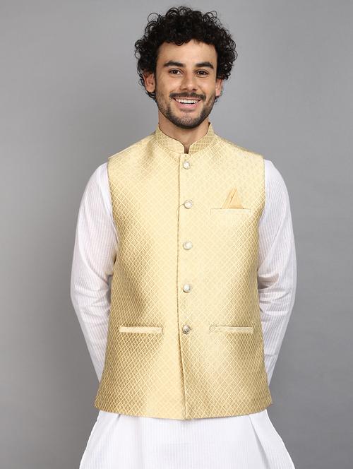 men mandarin neck nehru jacket - 20965897 - Very Small Image - 1