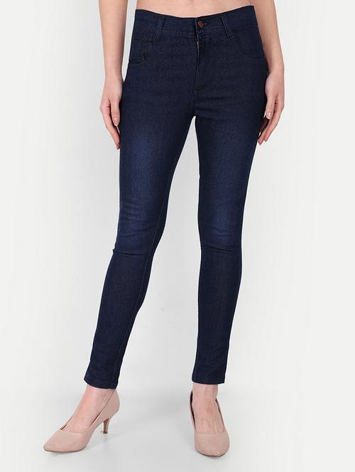 women mid-rise dark blue skinny jean - 20966225 - Very Small Image - 1