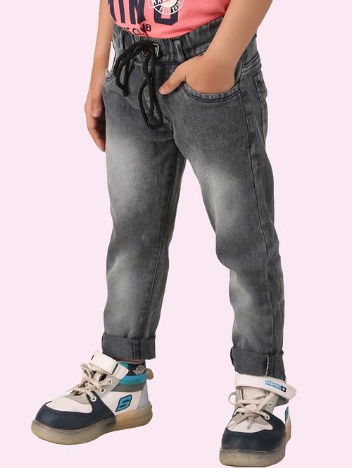 boys mid rise plain jeans - 20966369 - Very Small Image - 1