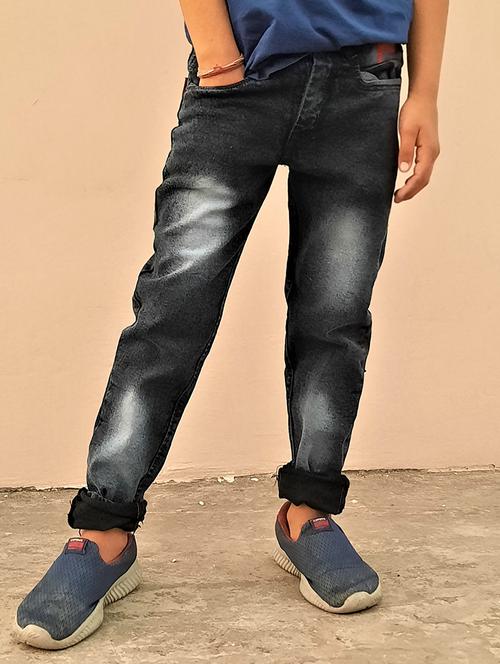 boys mid rise plain jeans - 20966714 - Very Small Image - 1