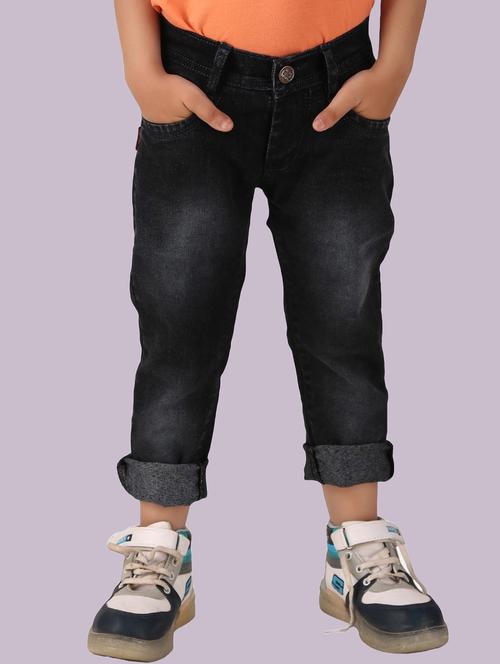boys mid rise plain jeans - 20967066 - Very Small Image - 1
