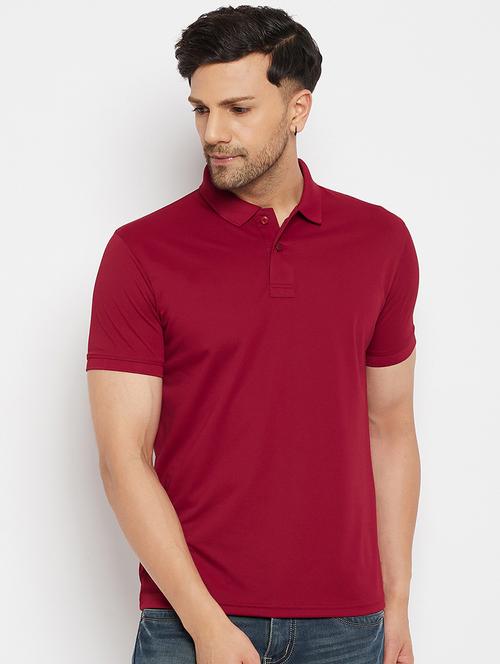 men polo neck solid t-shirt - 20967831 - Very Small Image - 1