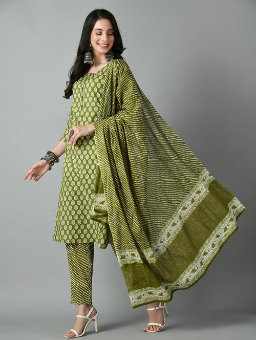 women printed rayon suit set - 20968644 - Very Small Image - 1