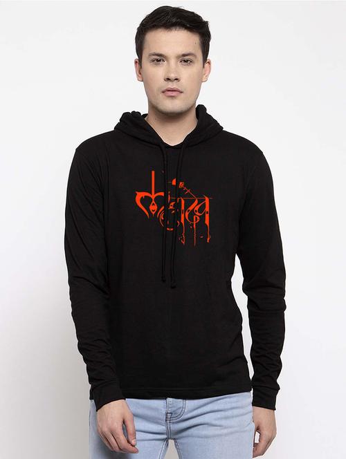 men hood neck chest printed t-shirt - 20968873 - Very Small Image - 1