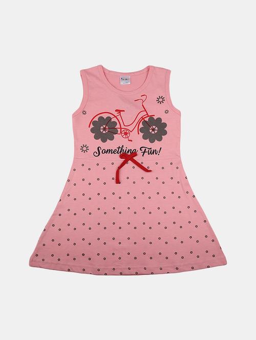 girls printed sleeveless cotton frock - 20969599 - Very Small Image - 1