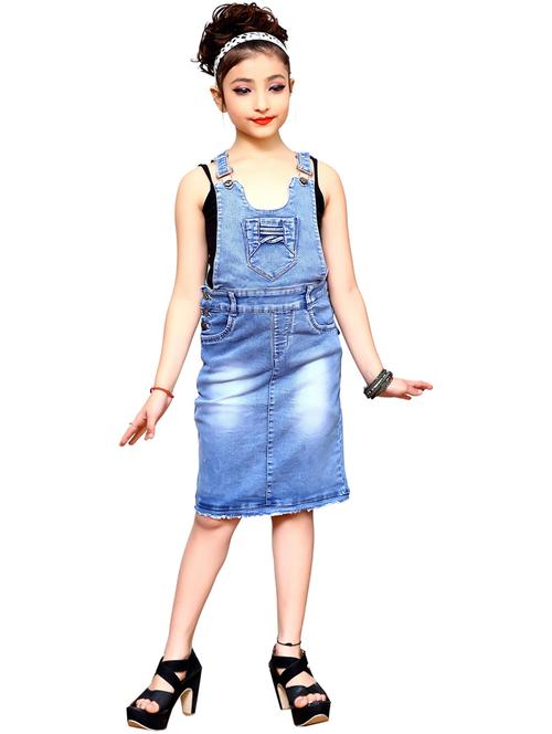 light blue detailed denim dungaree - 20969970 - Very Small Image - 1