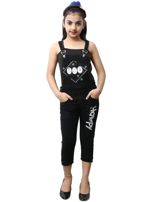 girls cotton blend dungaree twin set - 20969994 - Very Small Image - 1