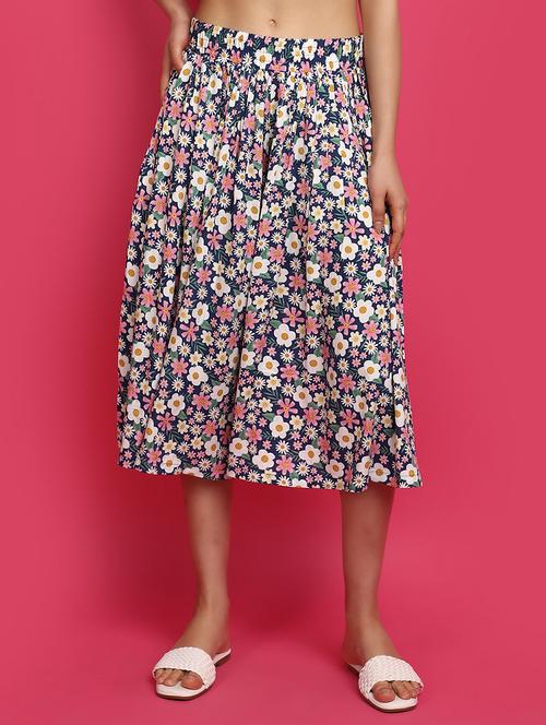 women multicolored floral printed regular short - 20970533 - Very Small Image - 1