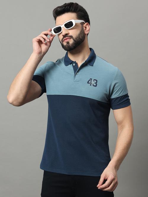 men color block polo t-shirt - 20972105 - Very Small Image - 1