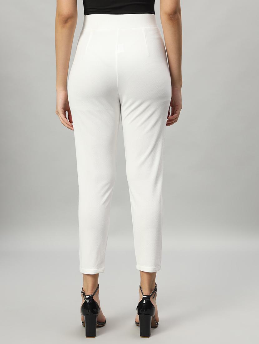 women mid-rise solid trouser - 20972546 - Zoom Image - 3