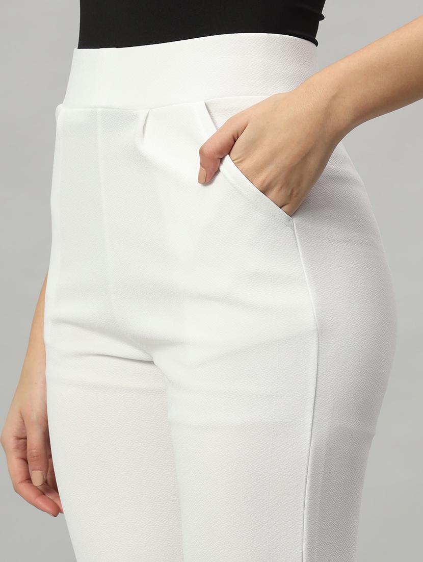 women mid-rise solid trouser - 20972546 - Standard Image - 5