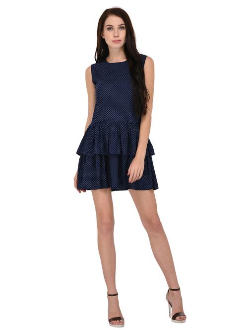 women round neck layered dress - 20972610 - Very Small Image - 1