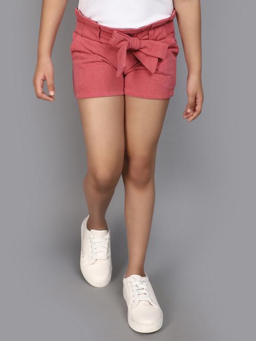 girls pink solid shorts - 20973962 - Very Small Image - 1