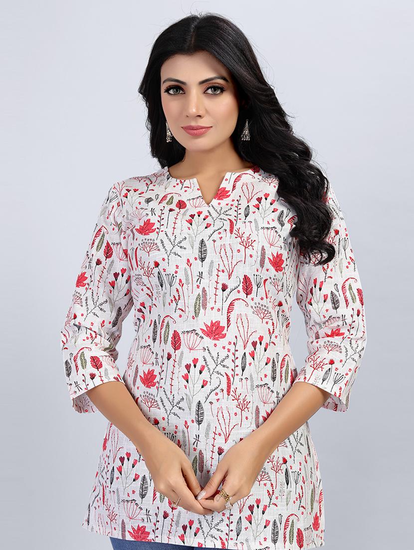 women three quarter sleeve straight kurti - 20974005 - Zoom Image - 4