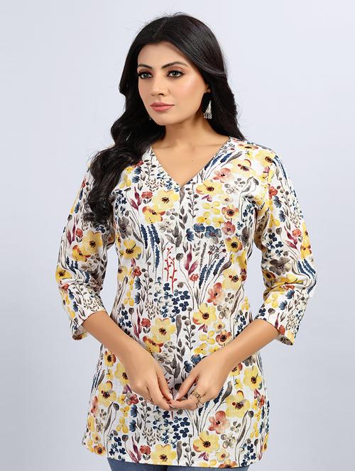 women three quarter sleeve straight kurti - 20974009 - Very Small Image - 1