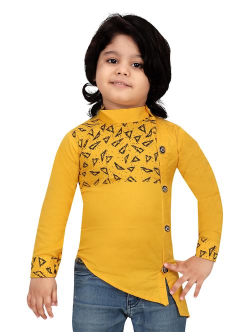 yellow cotton blend shirt - 20977657 - Very Small Image - 1