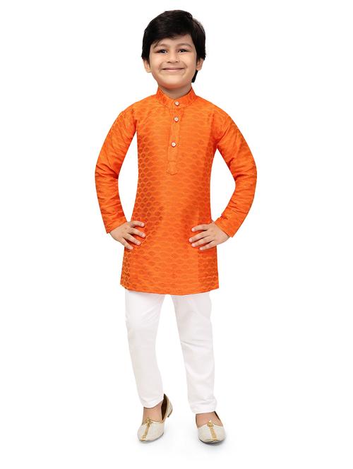 boys self design kurta & pyjama set - 20977832 - Very Small Image - 1