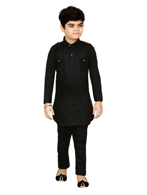 boys solid kurta & pyjama set - 20977849 - Very Small Image - 1