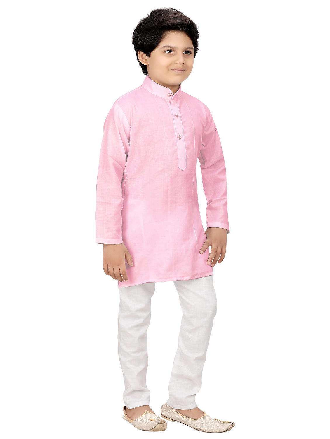 boys solid kurta & pyjama set - 20977943 - Standard Image - 2