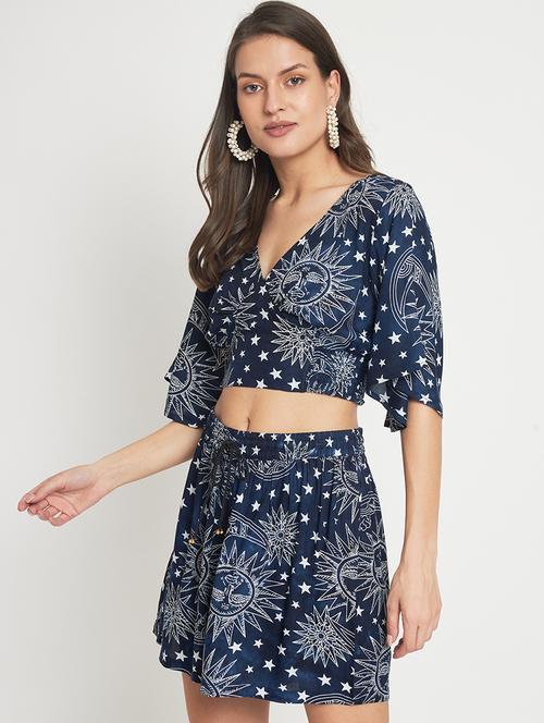 women printed top and shorts set co-ord - 20982275 - Very Small Image - 1
