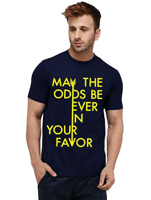 men round neck front print t-shirt - 20984032 - Very Small Image - 1