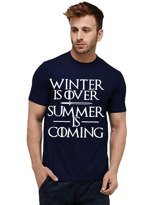 men front print crew neck t-shirt - 20984035 - Very Small Image - 1