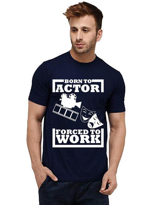 men round neck front print t-shirt - 20984055 - Very Small Image - 1