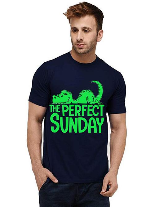 men round neck front print t-shirt - 20984068 - Very Small Image - 1