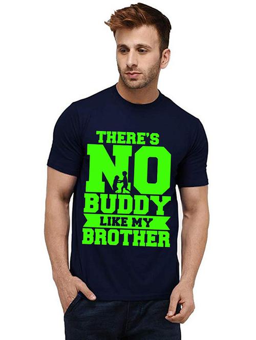 men round neck front printed t-shirt - 20984077 - Very Small Image - 1