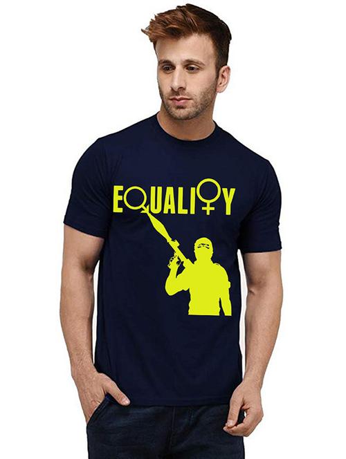 men round neck front print t-shirt - 20984093 - Very Small Image - 1