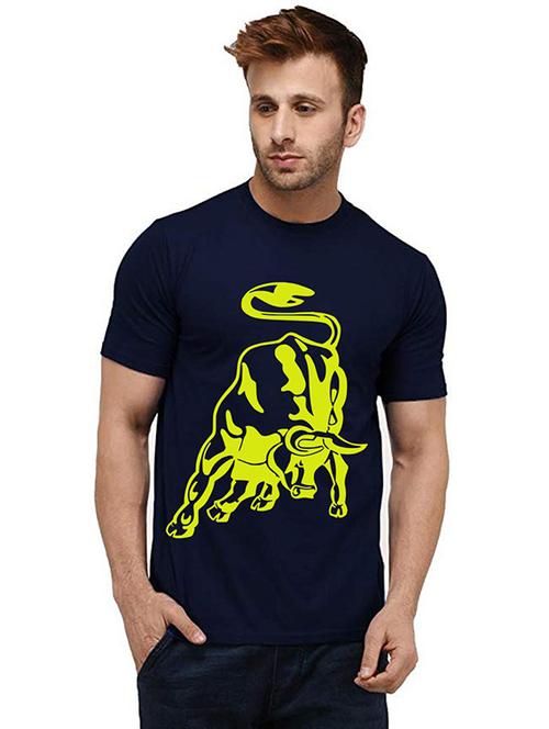 men's round neck front print t-shirt - 20984094 - Very Small Image - 1