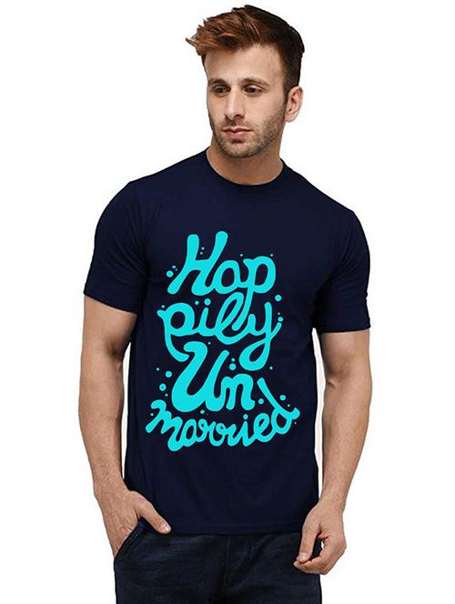 men round neck front printed t-shirt - 20984118 - Very Small Image - 1