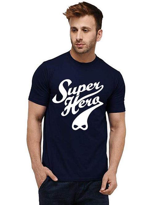 men front print round neck t-shirt - 20984138 - Very Small Image - 1