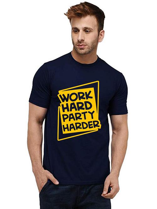 men front print round neck t-shirts - 20984169 - Very Small Image - 1