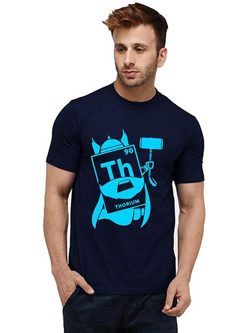 men round neck front print t-shirt - 20984185 - Very Small Image - 1