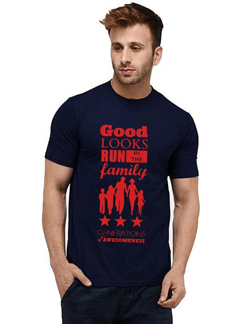men front print round neck t-shirts - 20984205 - Very Small Image - 1