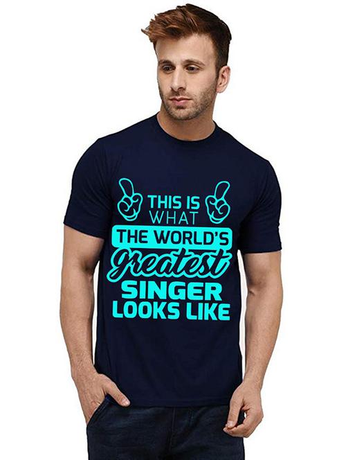 men round neck front printed t-shirt - 20984222 - Very Small Image - 1
