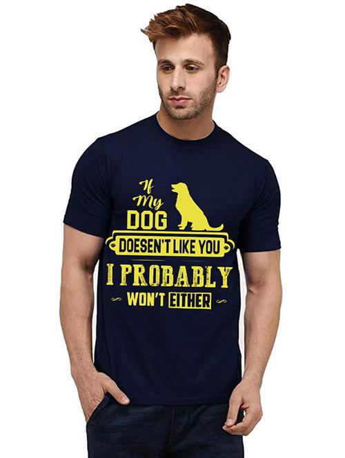 men's round neck front print t-shirt - 20984225 - Very Small Image - 1