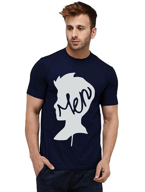 men round neck front print t-shirt - 20984237 - Very Small Image - 1