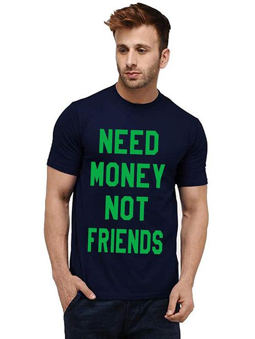 men round neck front print t-shirt - 20984239 - Very Small Image - 1