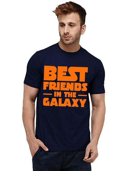 men round neck front printed t-shirt - 20984258 - Very Small Image - 1