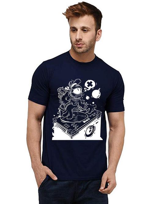 men front print crew neck t-shirt - 20984266 - Very Small Image - 1