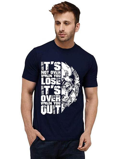 men round neck front printed t-shirt - 20984279 - Very Small Image - 1