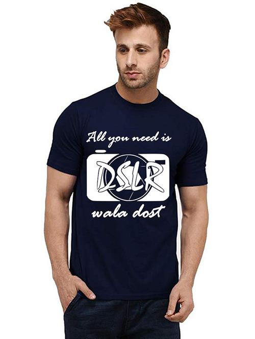 men round neck front print t-shirt - 20984293 - Very Small Image - 1