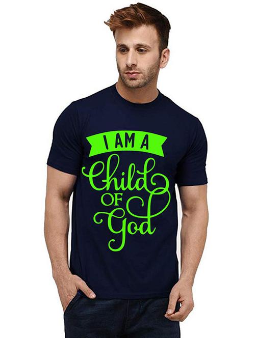 men round neck front print cotton t-shirt - 20984301 - Very Small Image - 1