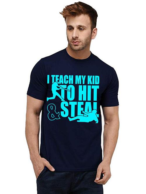 men front print round neck t-shirt - 20984310 - Very Small Image - 1