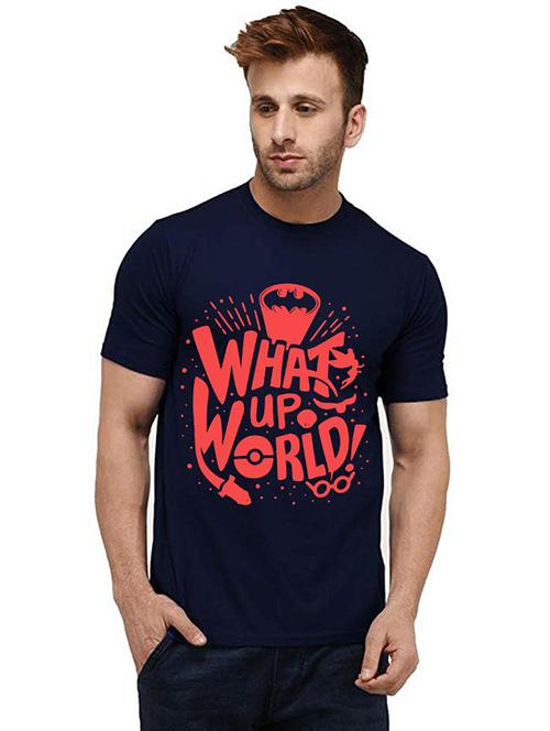 men round neck front print t-shirt - 20984314 - Very Small Image - 1