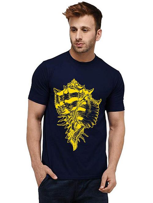 men's round neck front print t-shirt - 20984334 - Very Small Image - 1